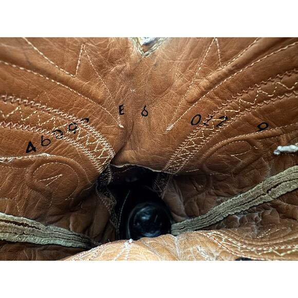 Montana Exotic Caiman Fuscus Skin Leather Men’s Western Boots Size 6 E